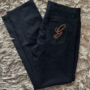 Vintage Gucci Lasso Embroidered Denim Jeans
